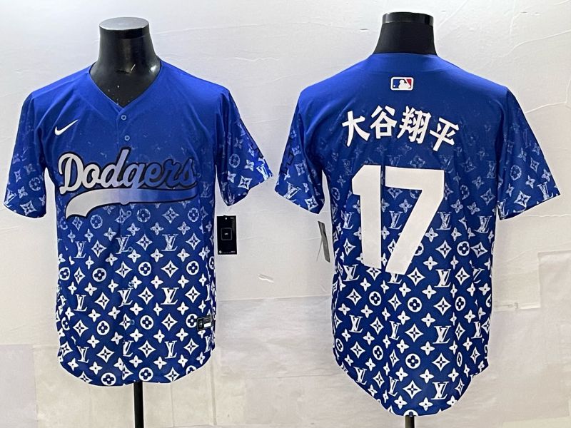 Men Los Angeles Dodgers #17 Ohtani Blue Nike 2025 MLB jersey 01->los angeles dodgers->MLB Jersey